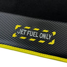 Black Floor Mats For BMW 1 Series E81 | Fighter Jet Edition | Yellow Trim - AutoWin