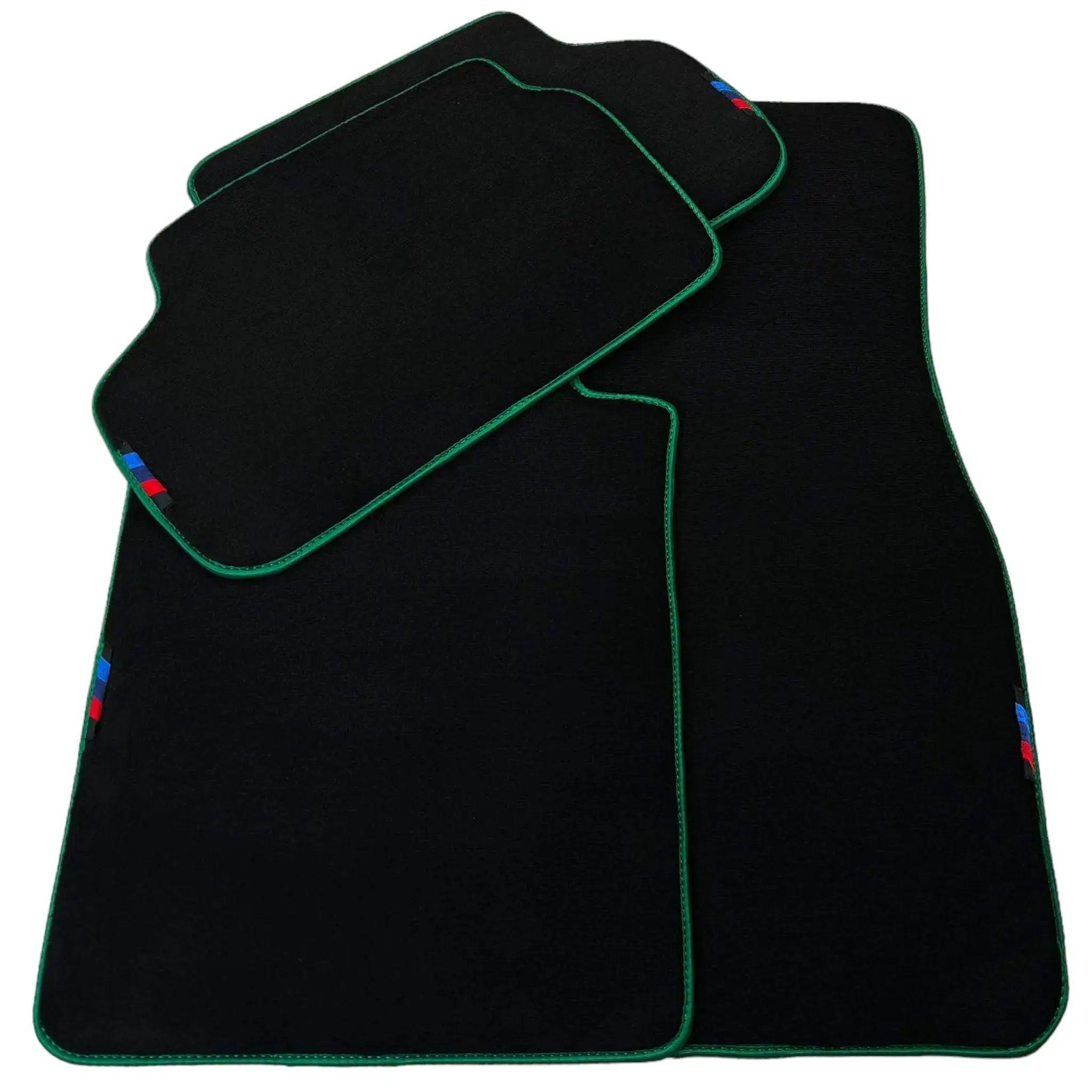 Black Floor Mats For BMW 2 Series F22 | Green Trim - AutoWin