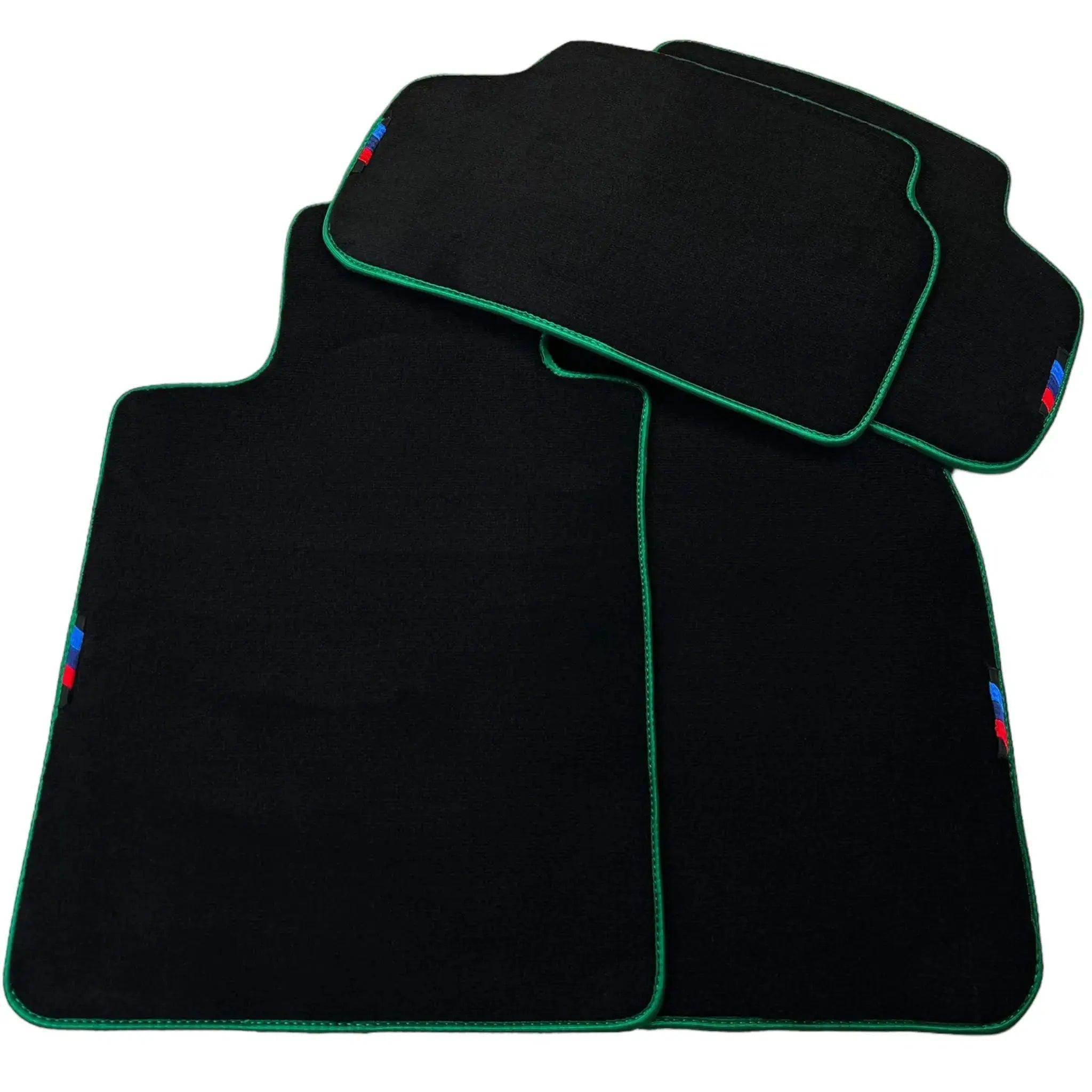 Black Floor Mats For BMW 2 Series F45 | Green Trim - AutoWin
