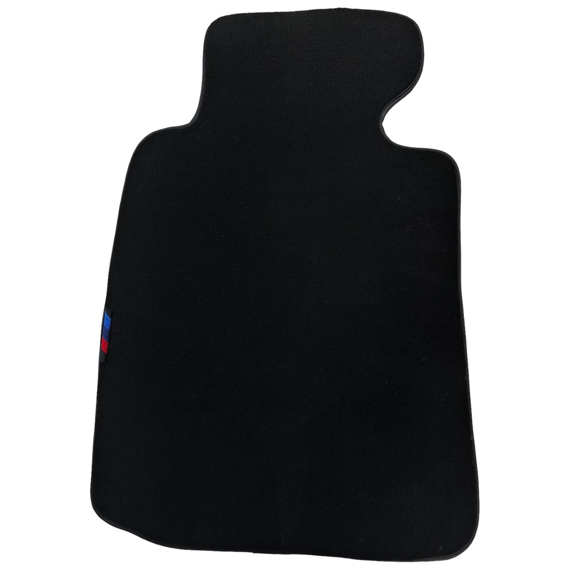 Black Floor Mats For BMW M5 E39 With 3 Color Stripes Tailored Set Perfect Fit - AutoWin