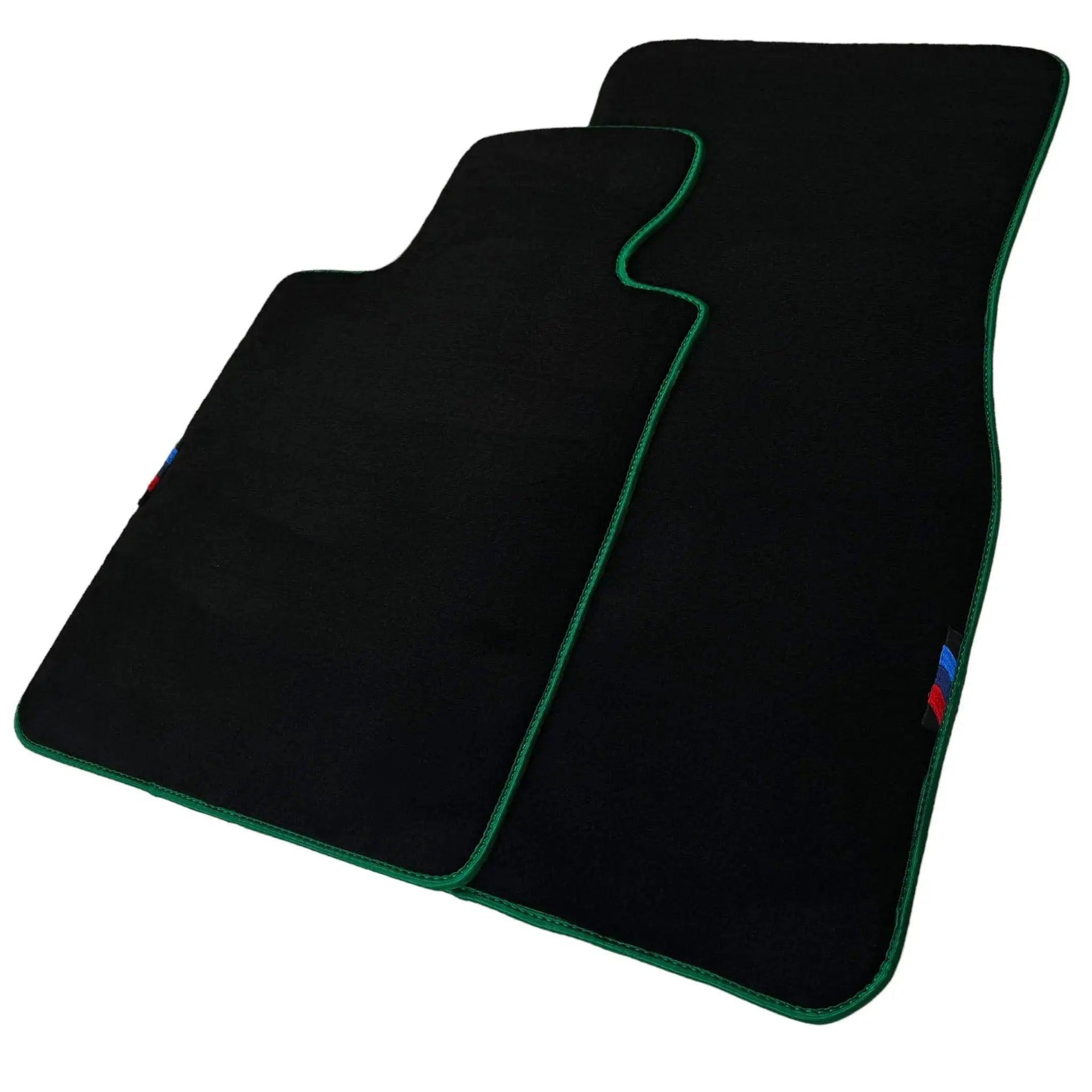 Black Floor Mats For BMW X4 Series G02 | Green Trim - AutoWin