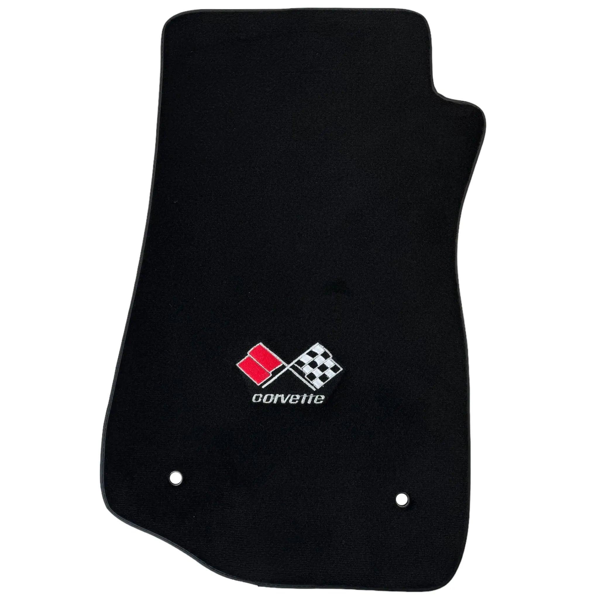 Black Floor Mats for Chevrolet Corvette C3 (1968-1982) | Black Trim - AutoWin
