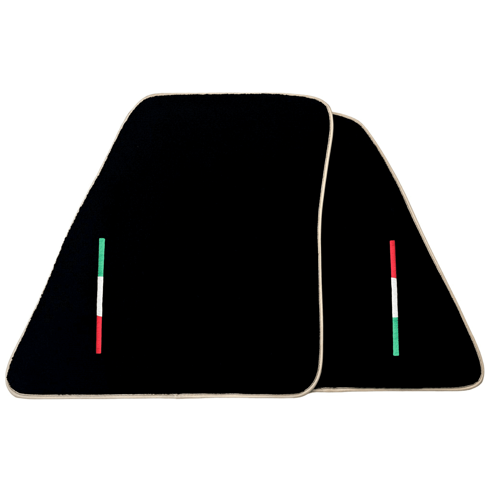 Black Floor Mats for Ferrari 296 GTS (2022-2024) with Beige Trim - AutoWin