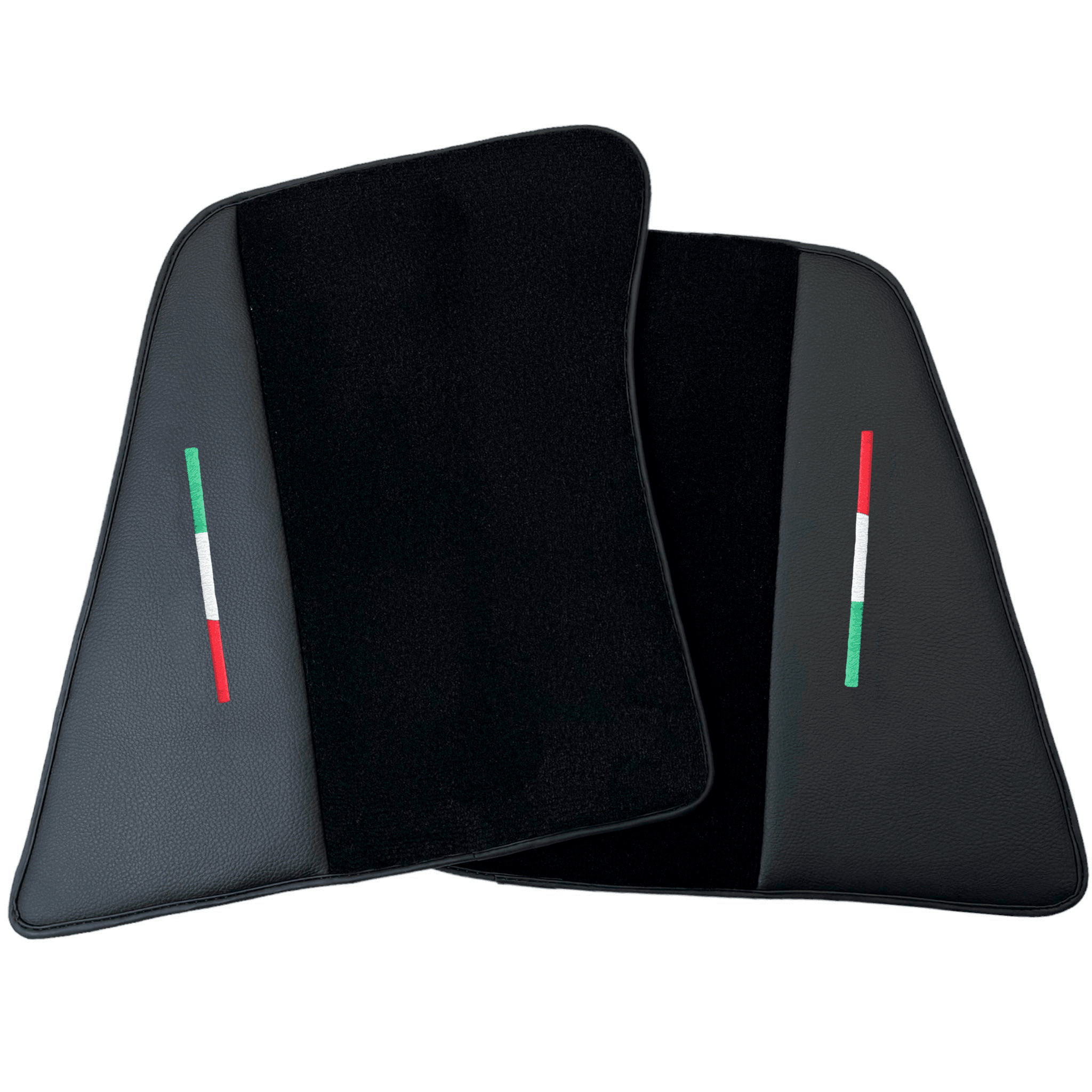 Black Floor Mats for Ferrari 296 GTS (2022-2024) with Leather - AutoWin