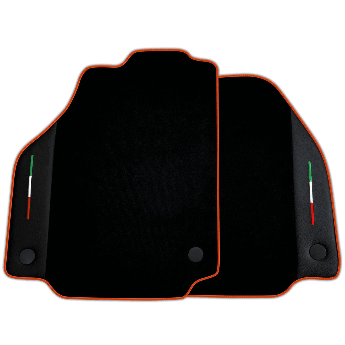 Black Floor Mats for Ferrari 488 Spider (2016-2022) with Leather | Various Trim Colors