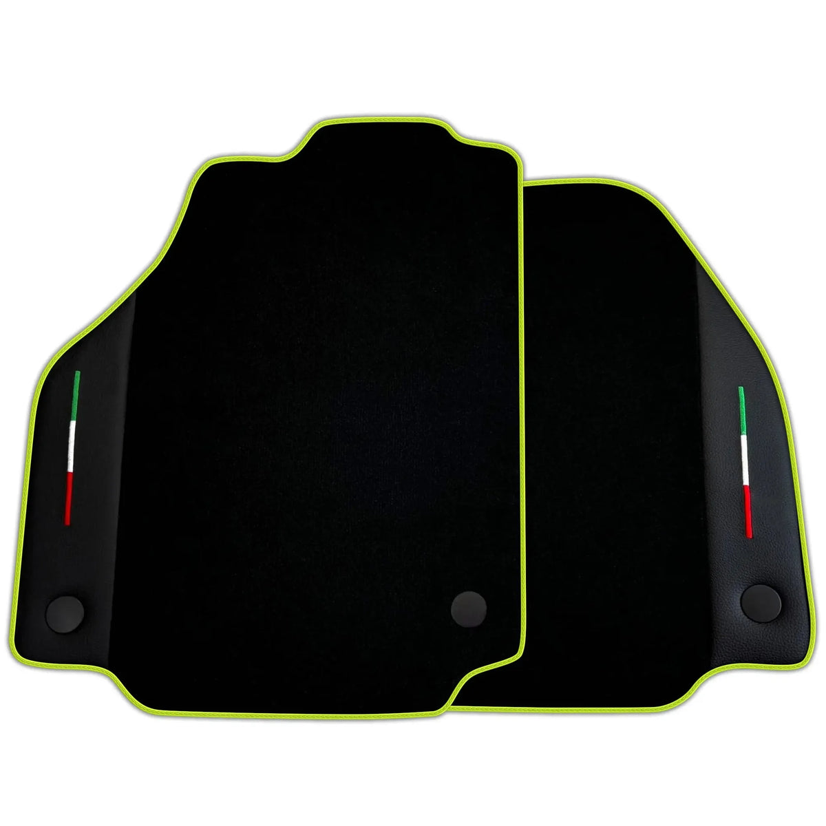 Black Floor Mats for Ferrari 488 Spider (2016-2022) with Leather | Various Trim Colors
