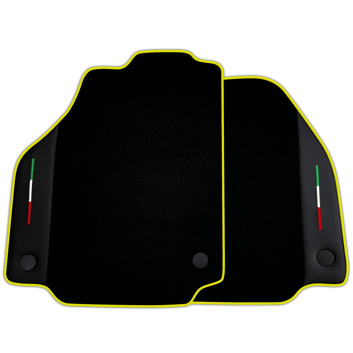 Black Floor Mats for Ferrari 488 Spider (2016-2022) with Leather | Various Trim Colors