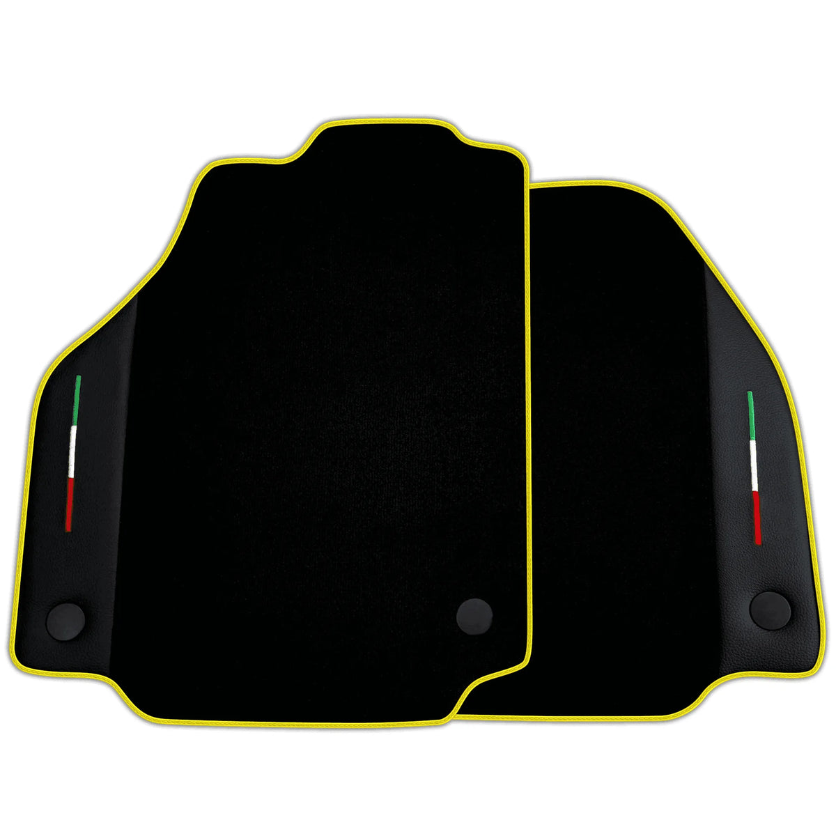 Black Floor Mats for Ferrari 488 Spider (2016-2022) with Leather | Various Trim Colors