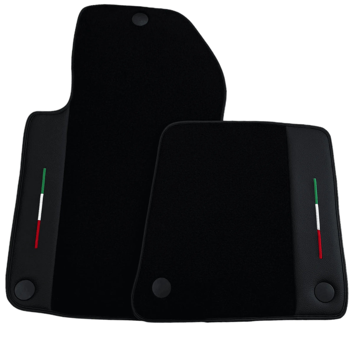 Black Floor Mats For Ferrari 599 Coupe 2006-2012 Italian Edition with Leather