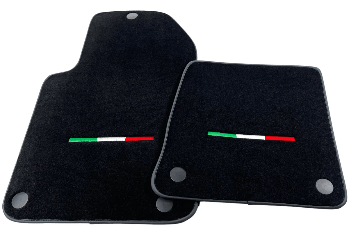 Black Floor Mats For Ferrari 612 Scaglietti 2005-2011 Italian Edition - AutoWin