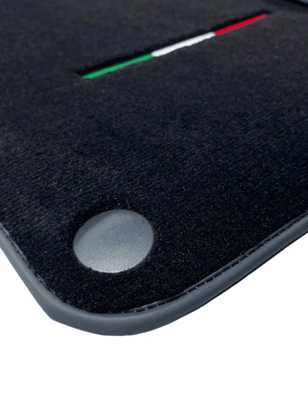 Black Floor Mats For Ferrari 612 Scaglietti 2005-2011 Italian Edition - AutoWin