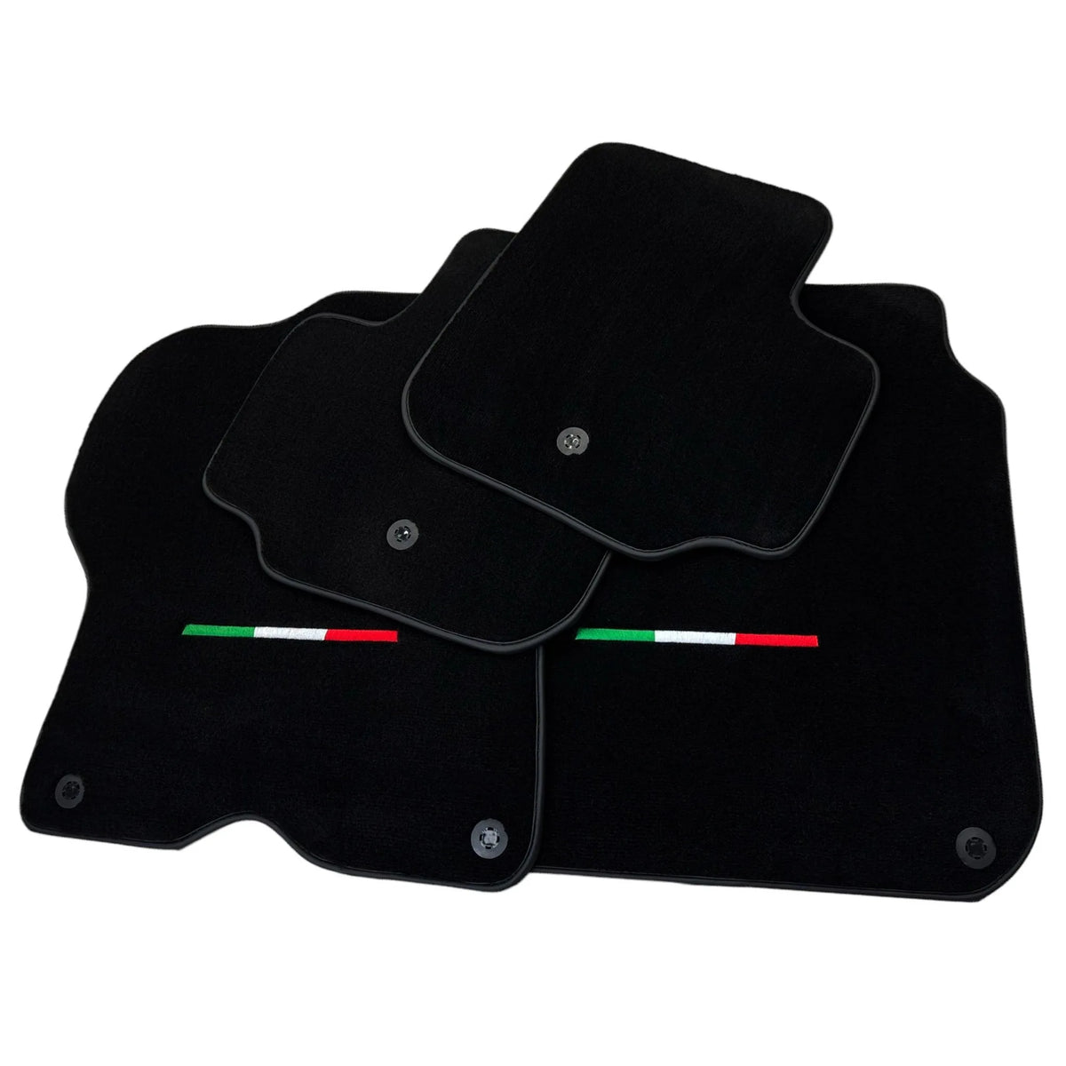 Black Floor Mats For Ferrari GTC4 Lusso (2016-2023) Italian Edition - AutoWin