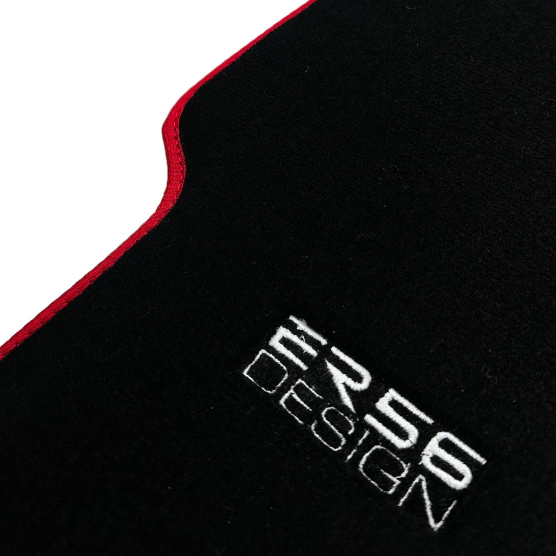 Black Floor Mats For Honda Civic VII (2001-2005) ER56 Design with Red Trim - AutoWin