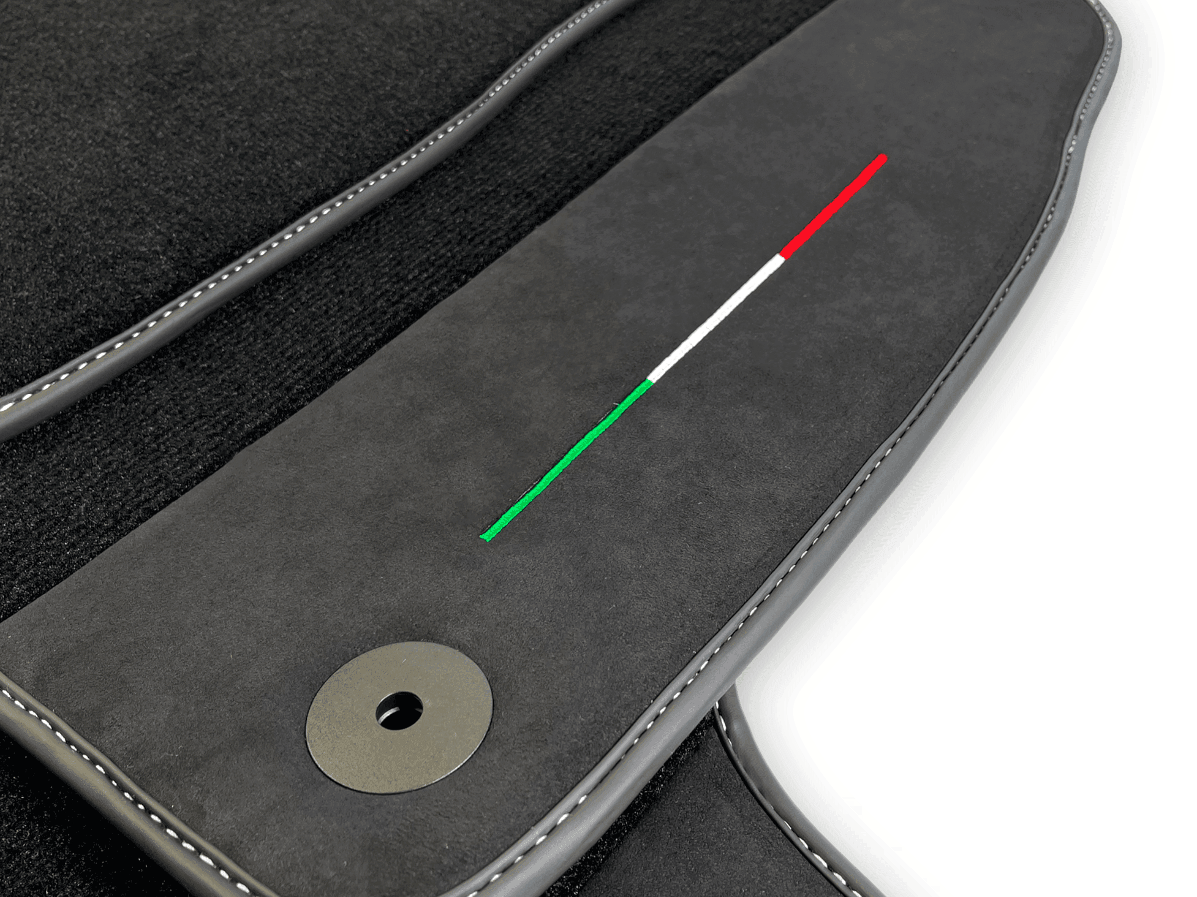 Black Floor Mats For Lamborghini Urus With Alcantara Leather - AutoWin