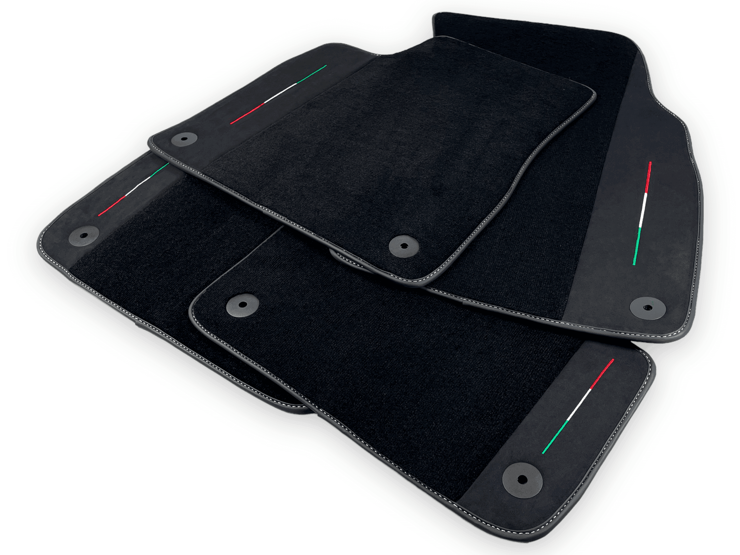 Black Floor Mats For Lamborghini Urus With Alcantara Leather - AutoWin