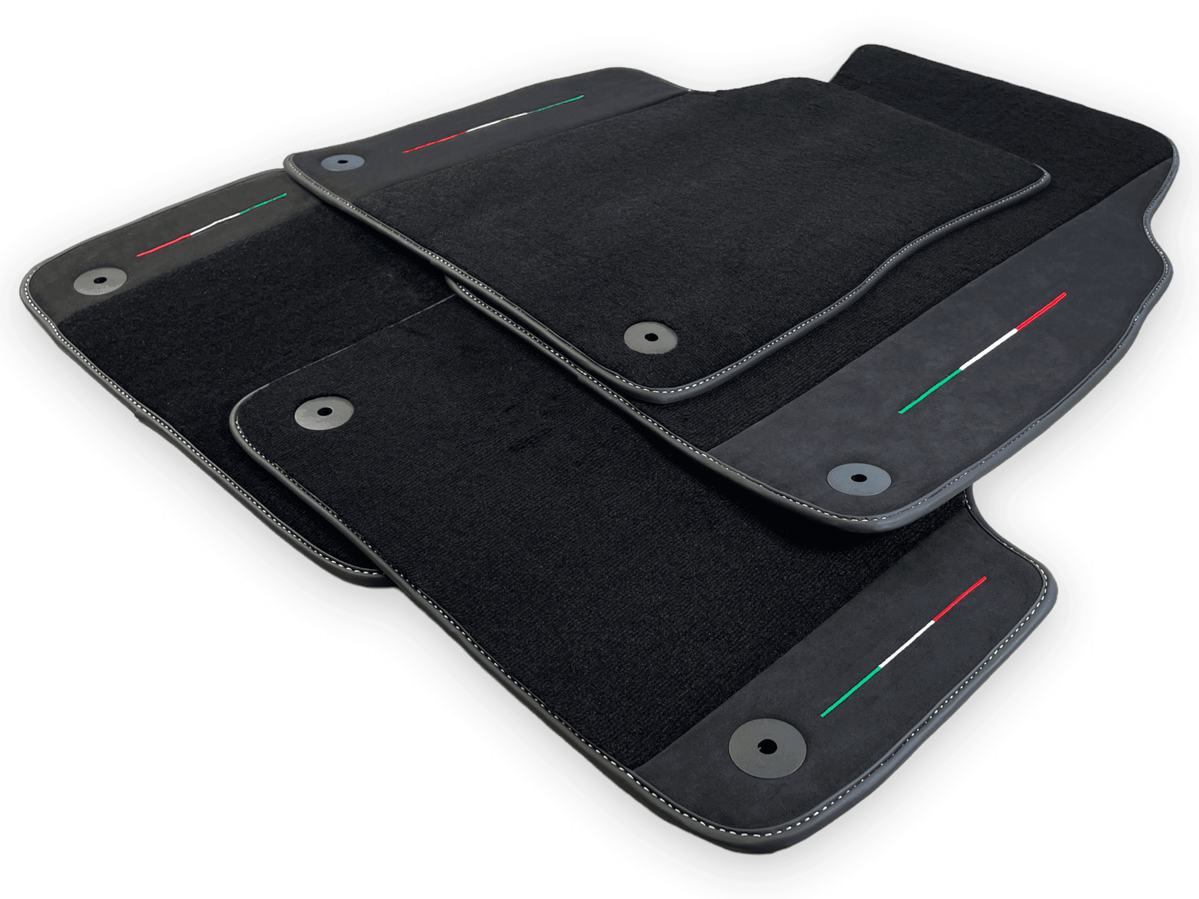 Black Floor Mats For Lamborghini Urus With Alcantara Leather - AutoWin