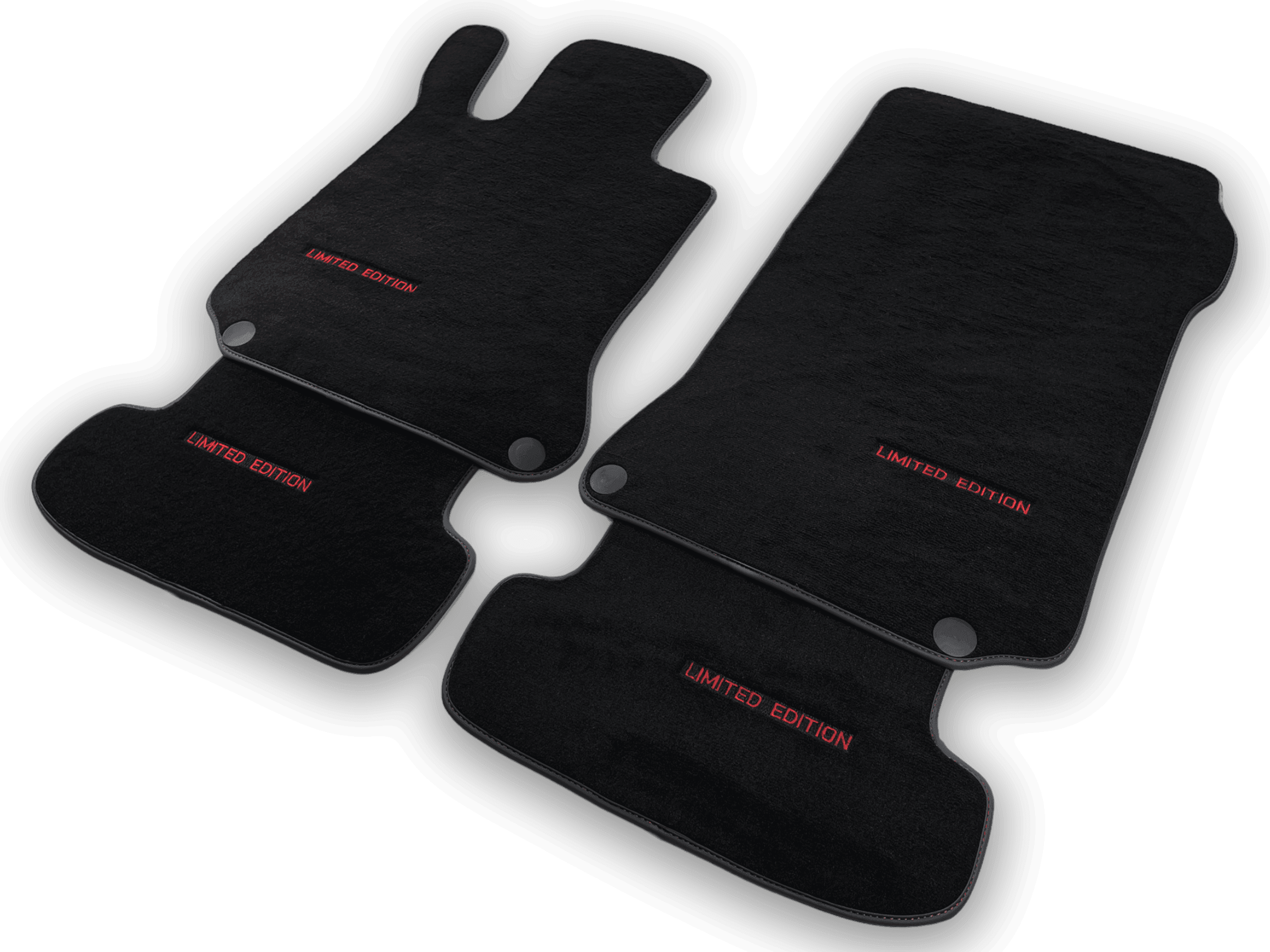Black Floor Mats For Mercedes Benz C-Class W203 Sedan 4Matic (2000-2007) | Limited Edition - AutoWin