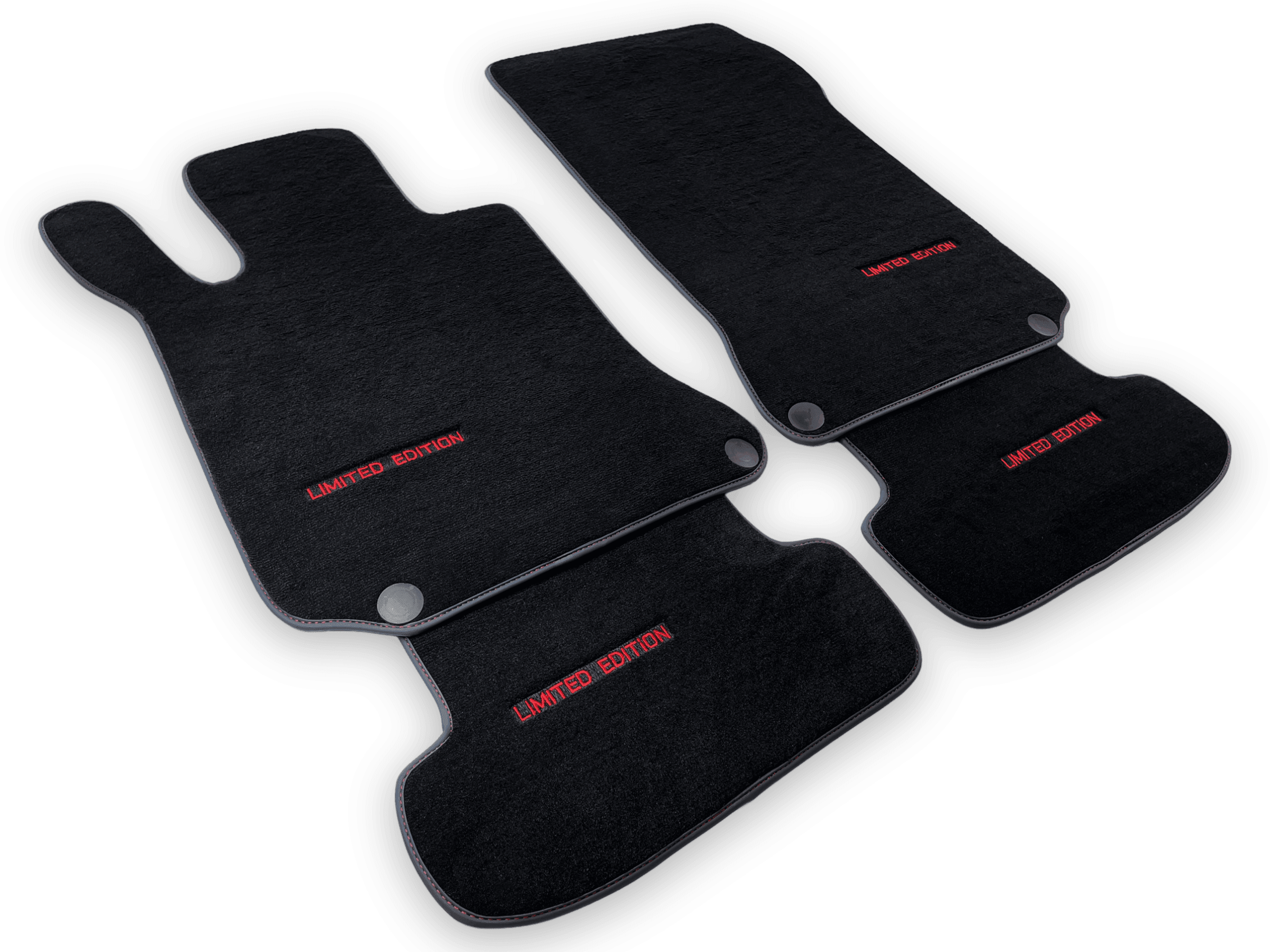 Black Floor Mats For Mercedes Benz C-Class W203 Sedan 4Matic (2000-2007) | Limited Edition - AutoWin