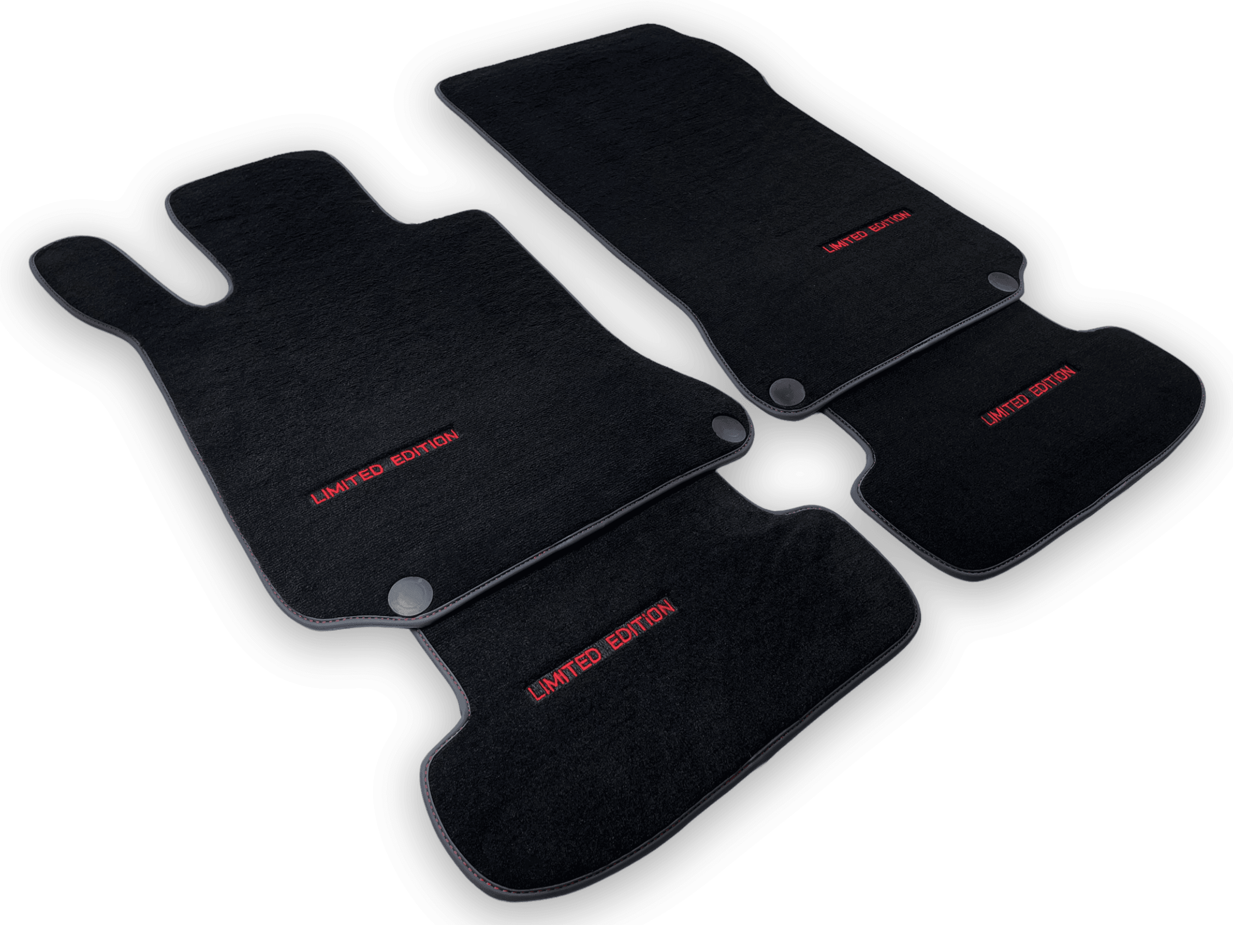 Black Floor Mats For Mercedes Benz C-Class W203 Sedan 4Matic (2000-2007) | Limited Edition - AutoWin