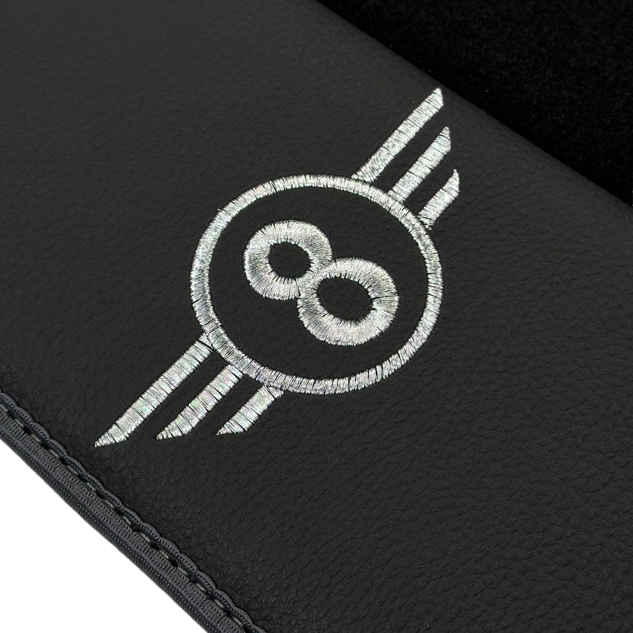 Black Floor Mats for Mini Cooper / One R53 (2001-2007) Cooper S with Leather | Gray Trim - AutoWin