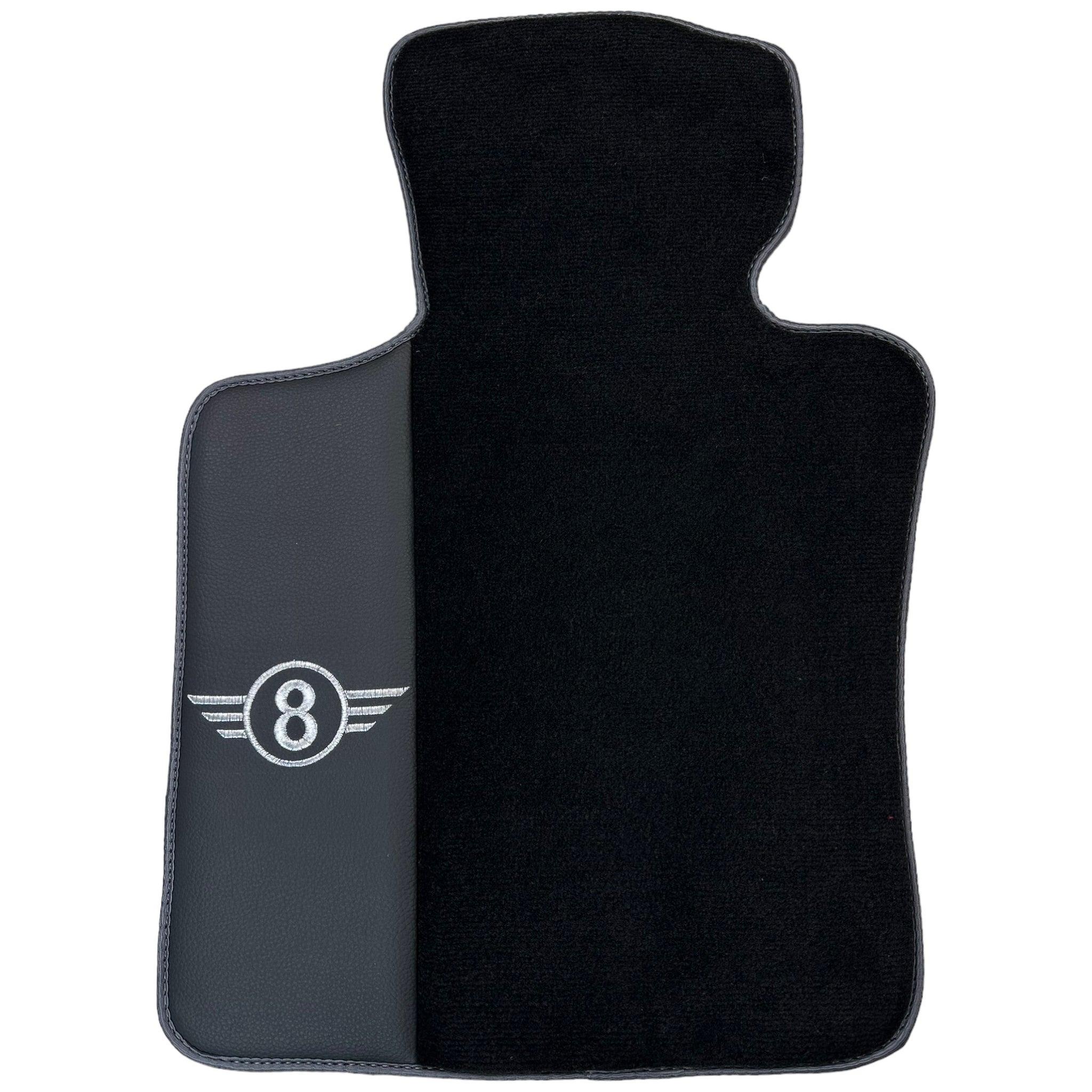 Black Floor Mats for Mini Cooper / One R53 (2001-2007) Cooper S with Leather | Gray Trim - AutoWin