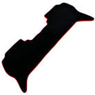 Black Floor Mats For Mitsubishi Pajero III (2000-2004) ER56 Design with Red Trim - AutoWin