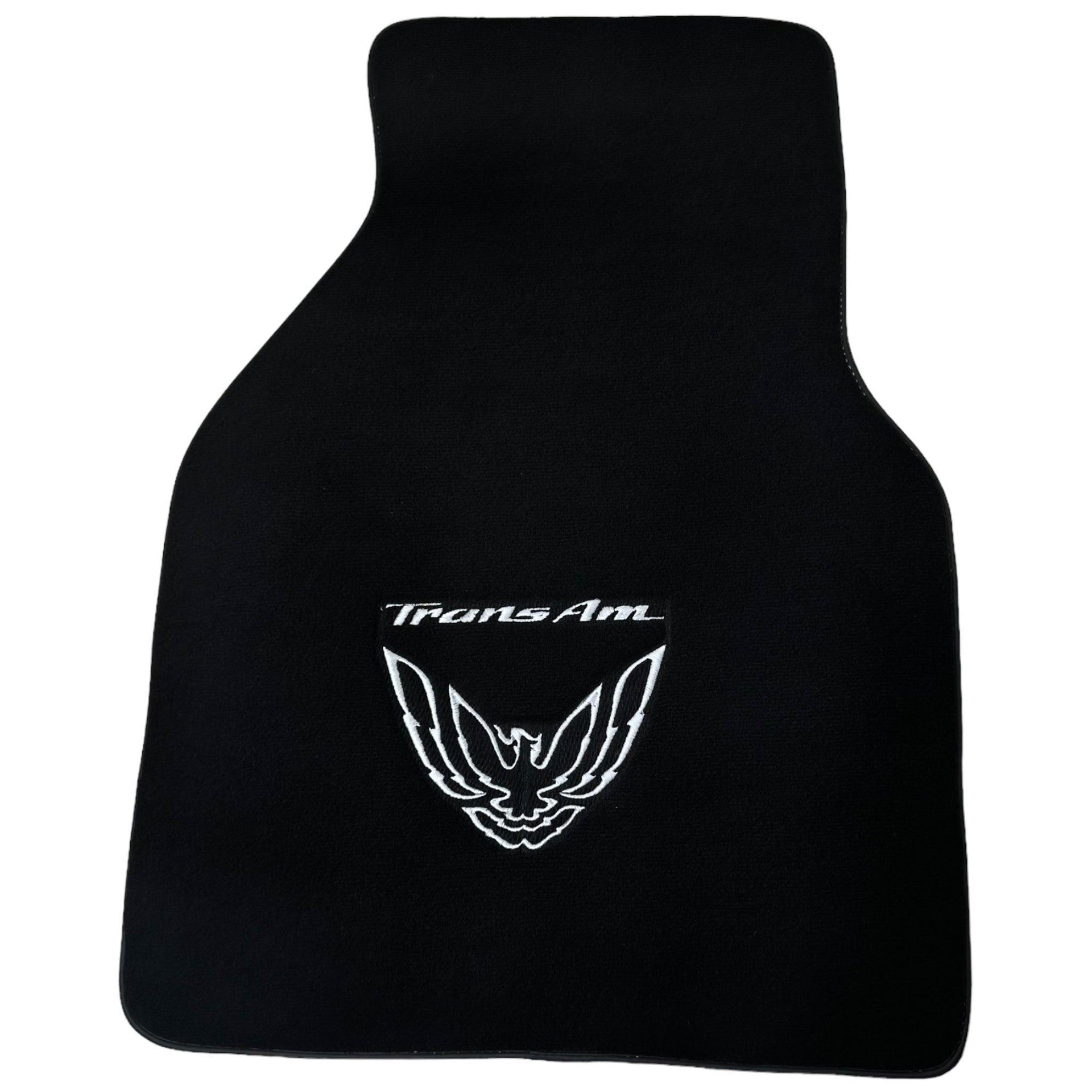 Black Floor Mats for Pontiac FireBird (1993-2002) with Trans Am Logo - AutoWin