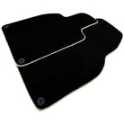 Black Floor Mats for Porsche Cayenne (2018-2023) | Beige Trim - AutoWin