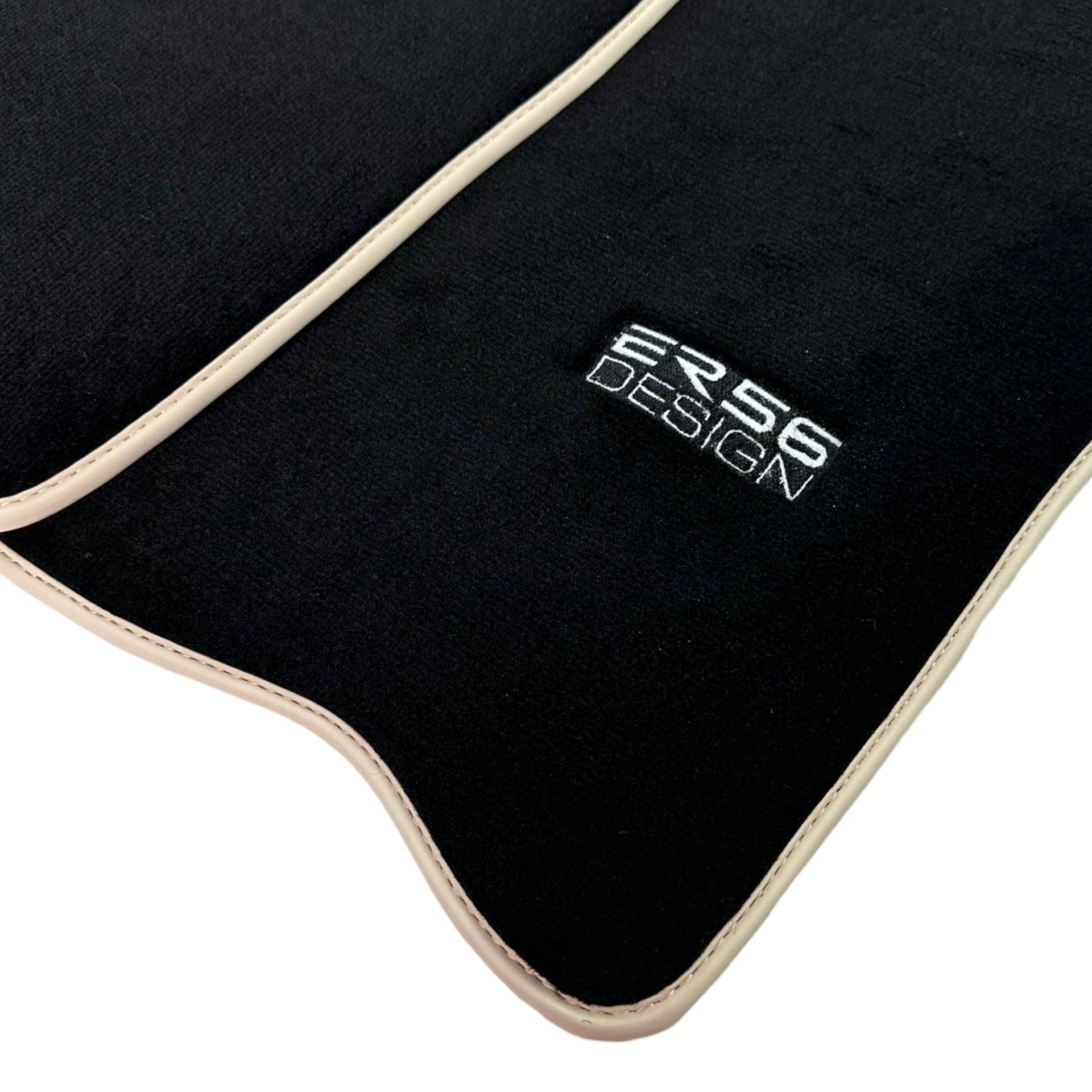 Black Floor Mats For Toyota Land Cruiser 80 (1985-1997) Beige Trim | ER56 Design - AutoWin