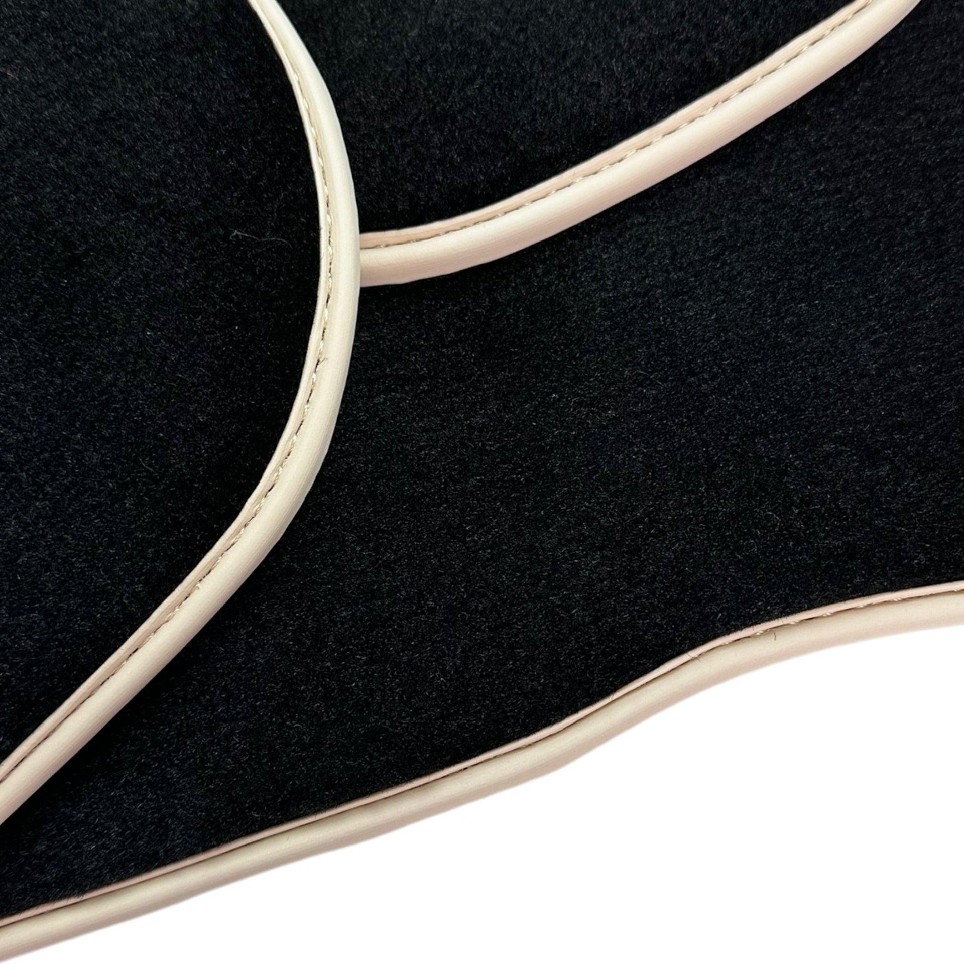 Black Floor Mats For Toyota Land Cruiser 90 (1997-2003) | Beige Trim - AutoWin