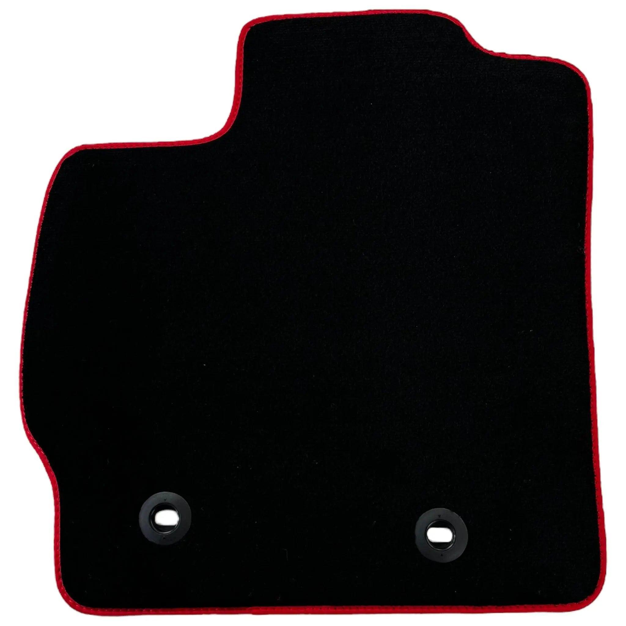 Black Floor Mats for Toyota Prius (2009-2012) with Red Trim - AutoWin