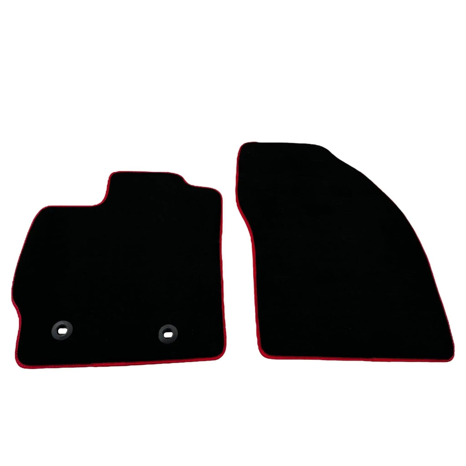 Black Floor Mats for Toyota Prius (2009-2012) with Red Trim - AutoWin