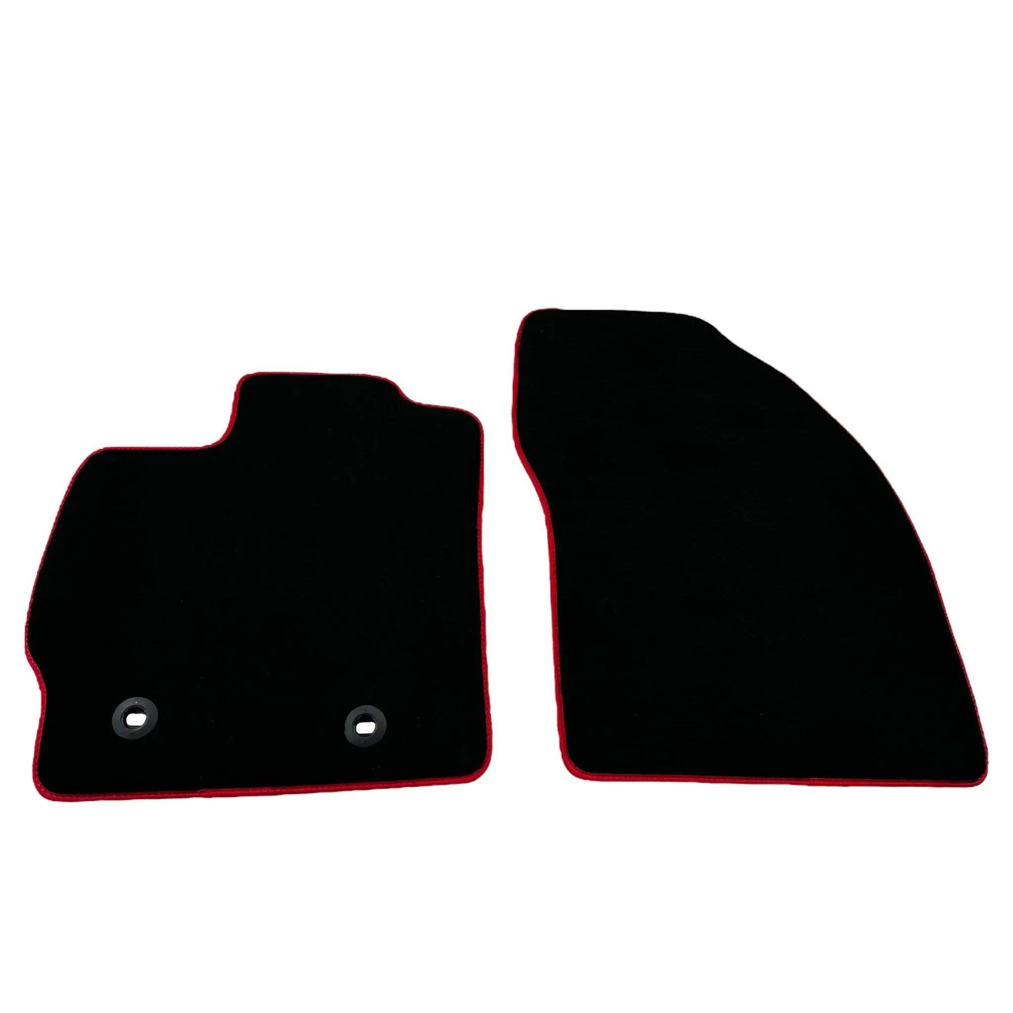 Black Floor Mats for Toyota Prius (2009-2012) with Red Trim - AutoWin
