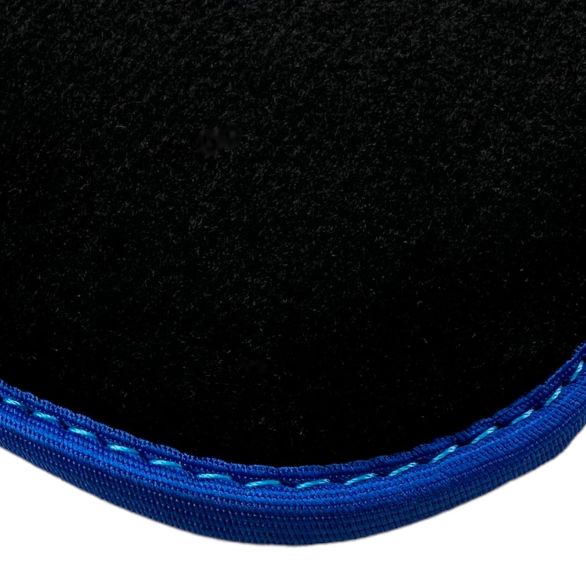 Black Floor Mats with Blue Trim for Pontiac FireBird (1970-1981) with Trans Am Logo - AutoWin