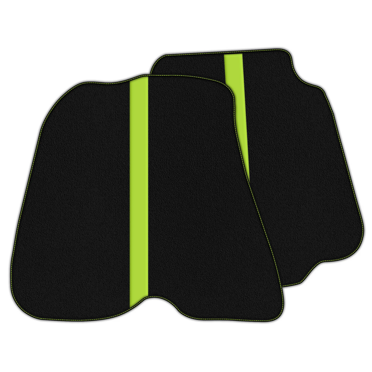 Black Floor Mats with Leather Line for Ferrari 812 GTS (2019-2023) - Various Colors