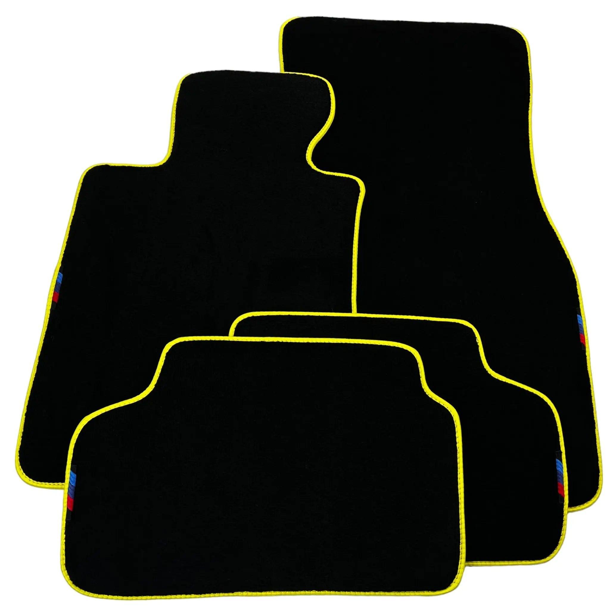 Black Mats For BMW M8 F92 2-door Coupe | Yellow Trim - AutoWin