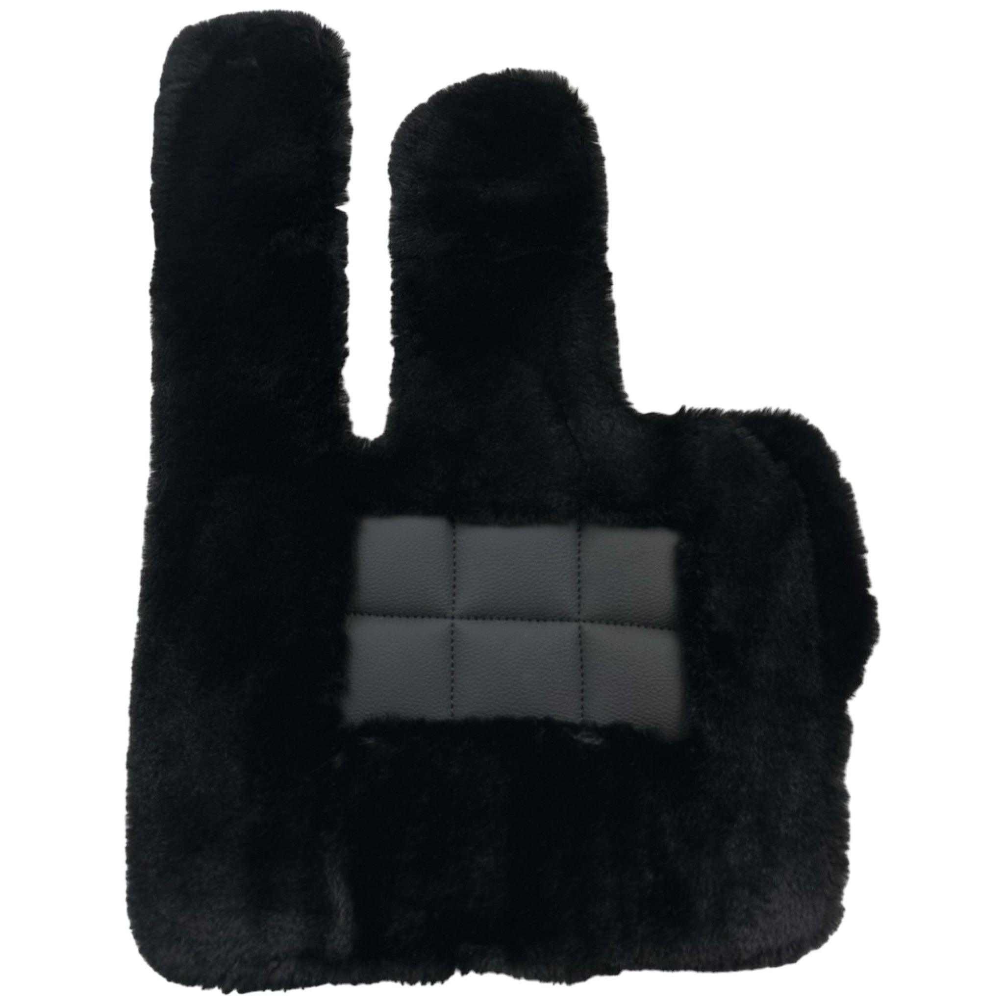 Black Sheepskin Floor Mats For Mercedes Benz E-Class W213 Sedan (2020-2023) | ER56 Design - AutoWin