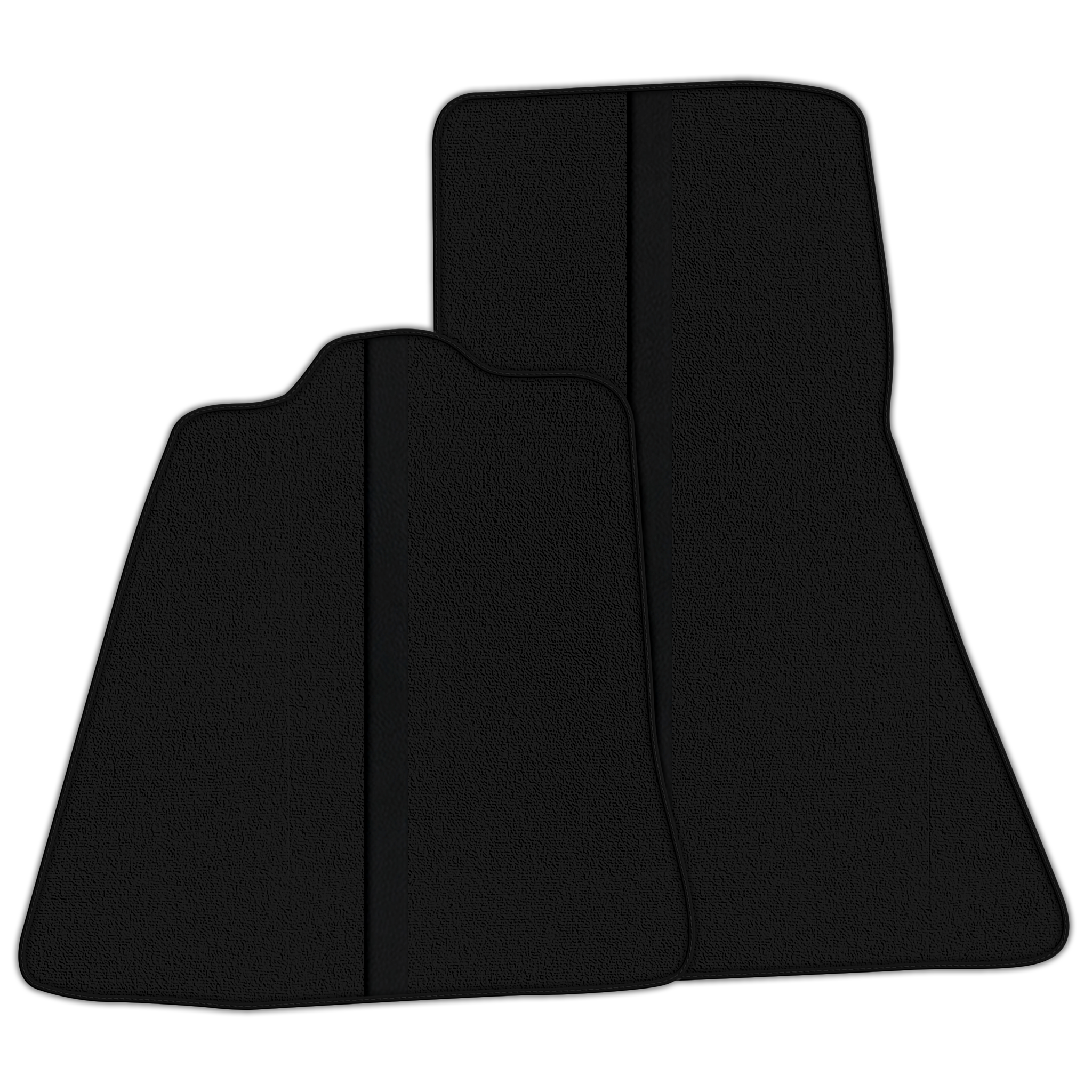 Black Floor Mats with Leather Line for McLaren 720S (2017-2021) - Various Colors