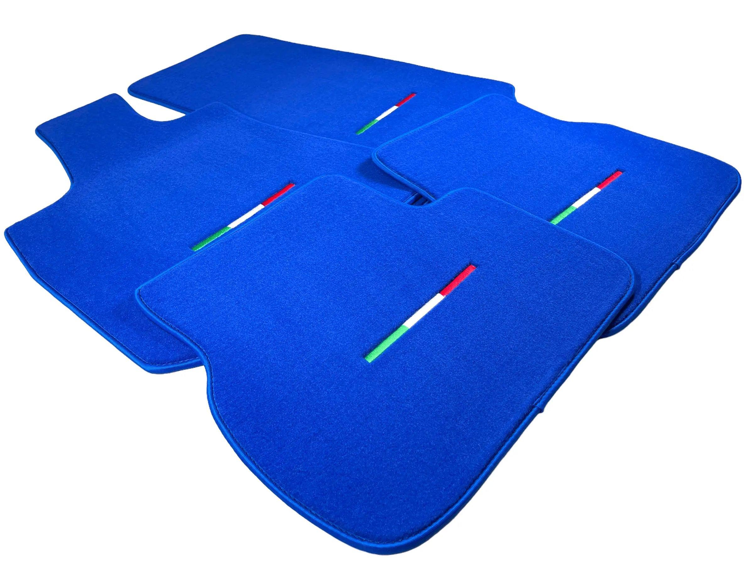 Blue Floor Mats For Maserati Coupé (2001-2007) Italy Edition - AutoWin