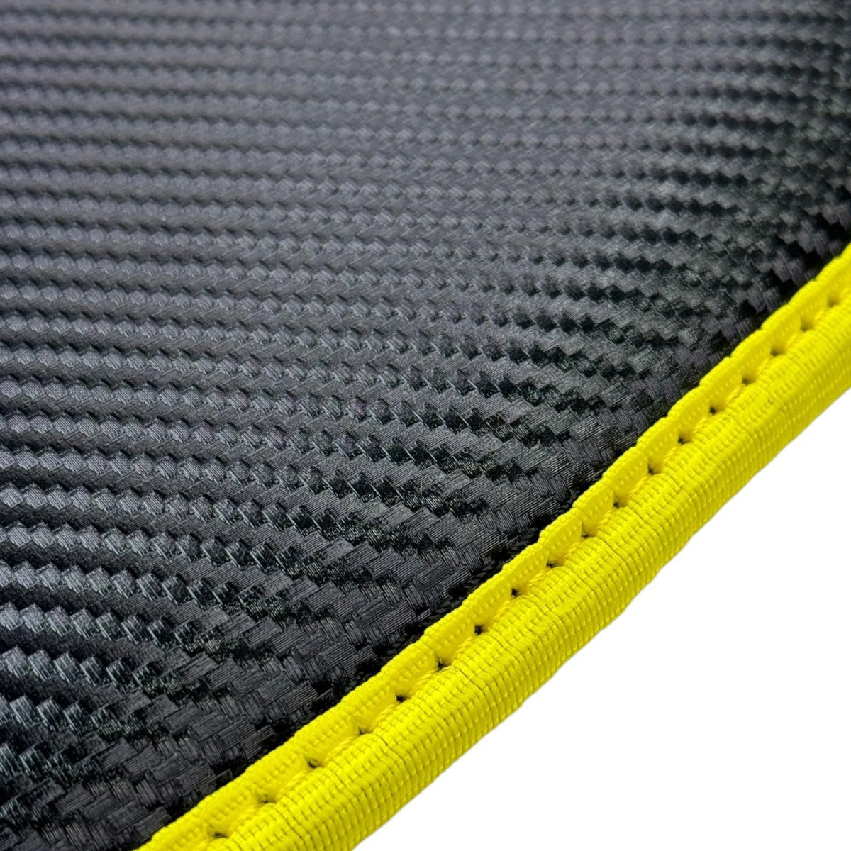 Carbon Fiber Floor Mats for Ferrari F12 Berlinetta (2012-2022) | Yellow Trim - AutoWin