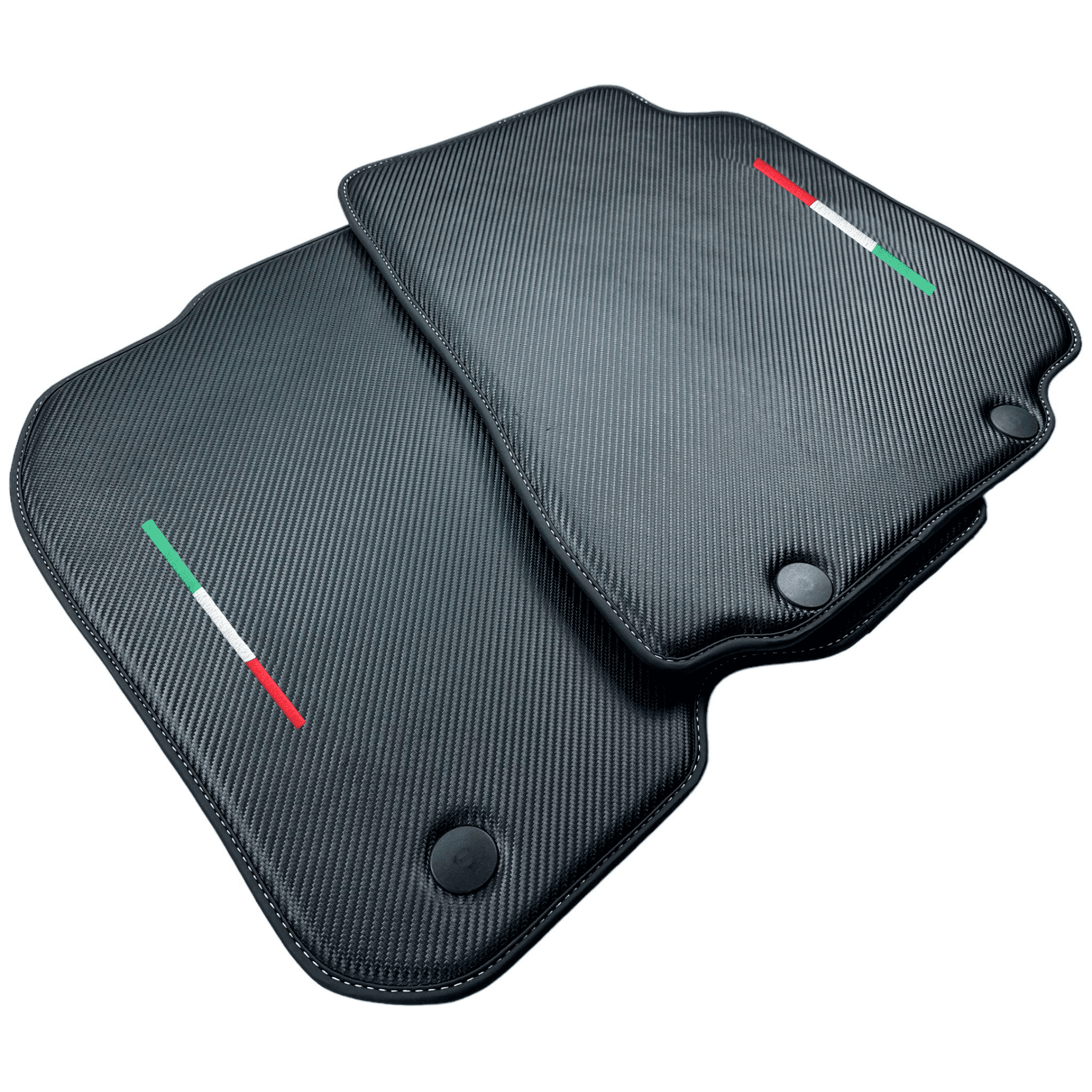 Carbon Fiber Leather Floor Mats For Ferrari F12 Berlinetta (2012-2022) - AutoWin