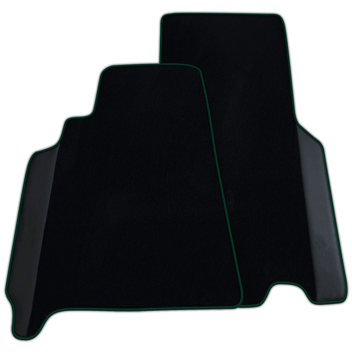 Custom Black Floor Mats for Ferrari 550 Maranello (1996-2002) with Leather