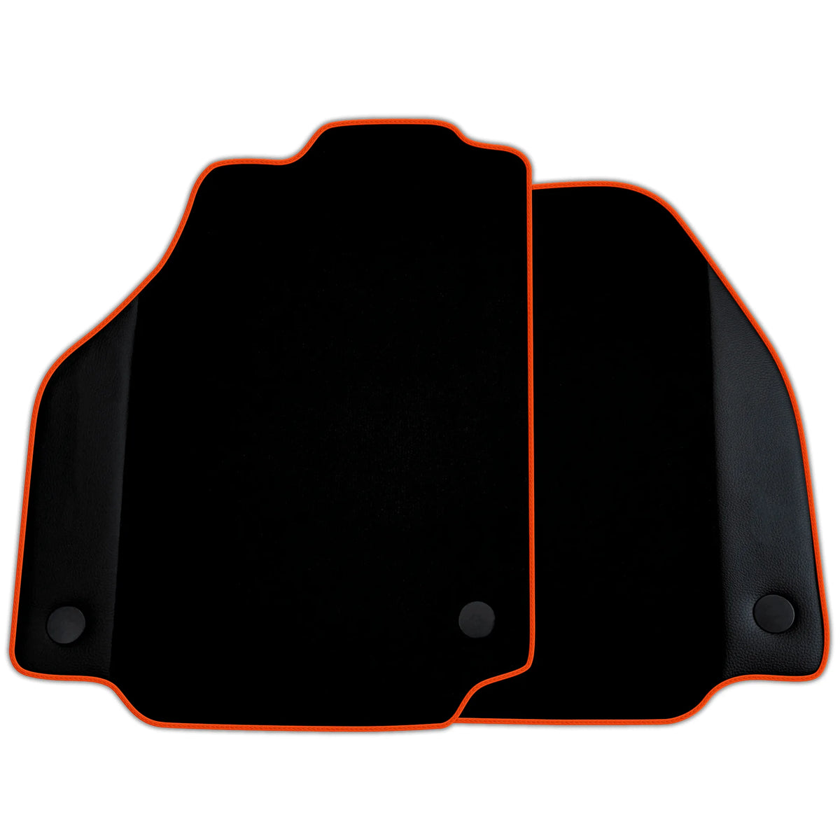 Custom Black Floor Mats for Ferrari F8 Spider (2019-2023) with Leather