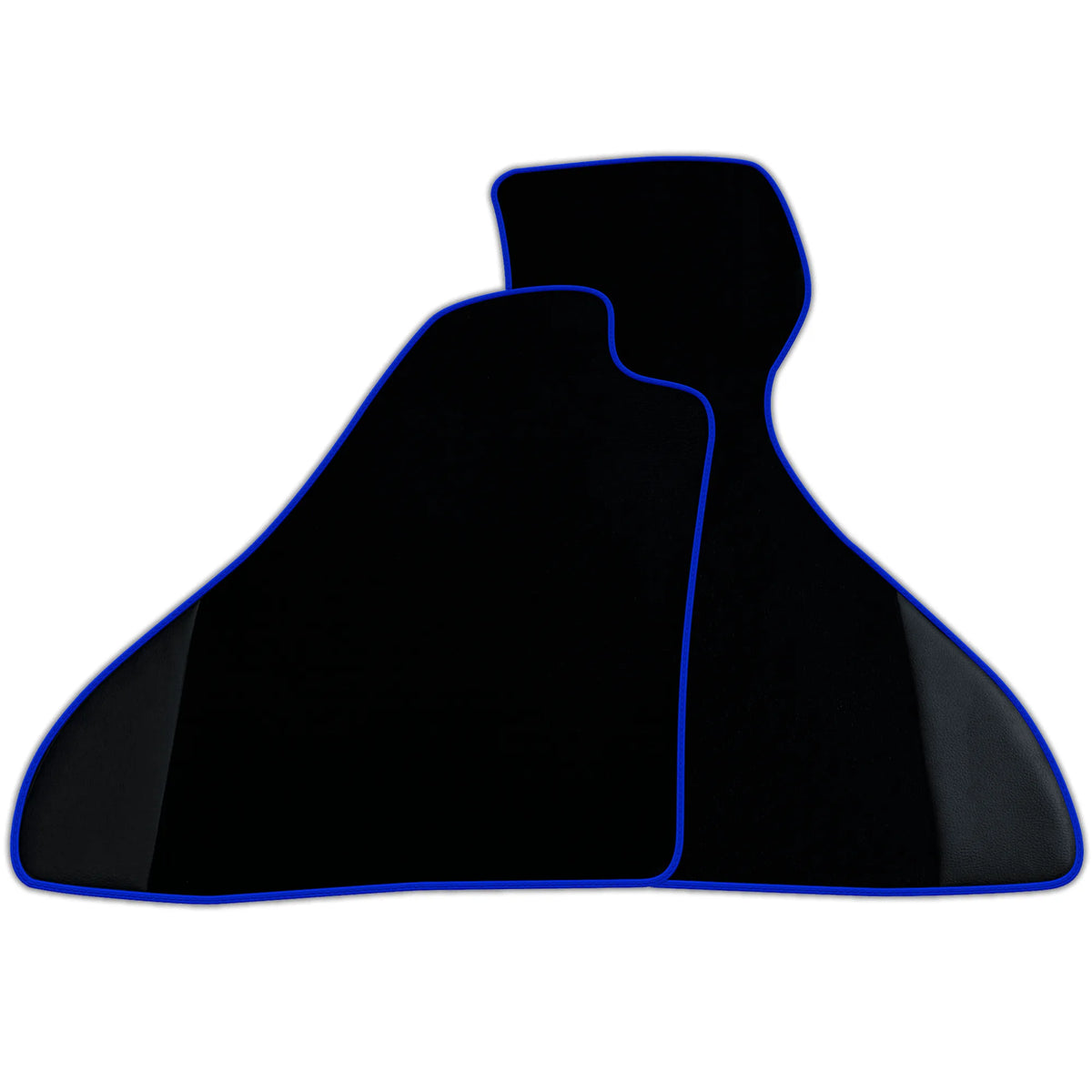 Custom Black Floor Mats for Ferrari Mondial Convertible (1983-1993) with Leather