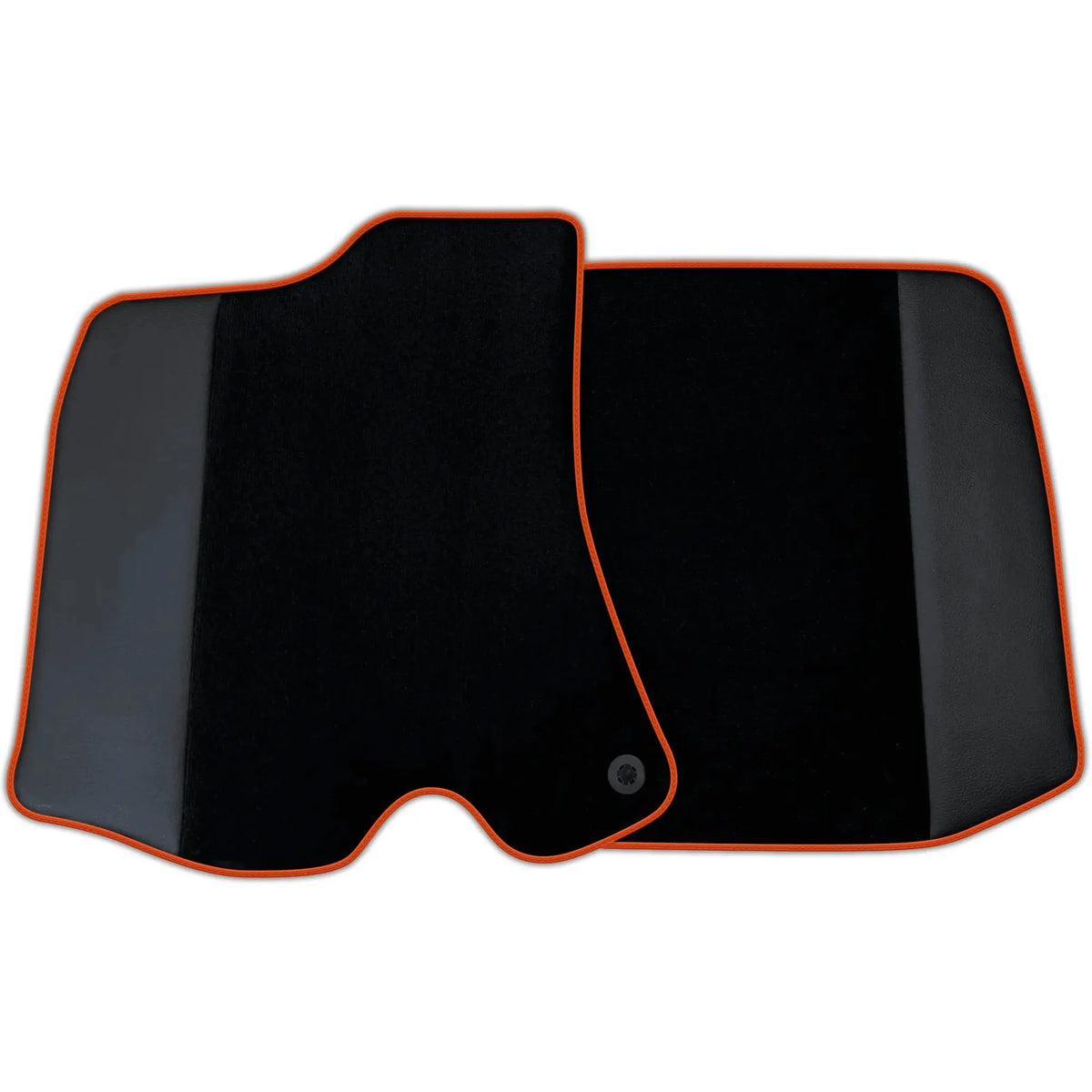 Custom Black Floor Mats for Ferrari Roma (2021-2027) with Leather -