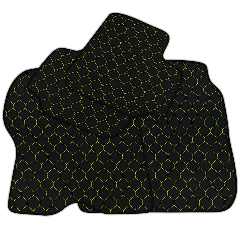 Tapis de sol sur mesure à motif hexagonal pour Ferrari