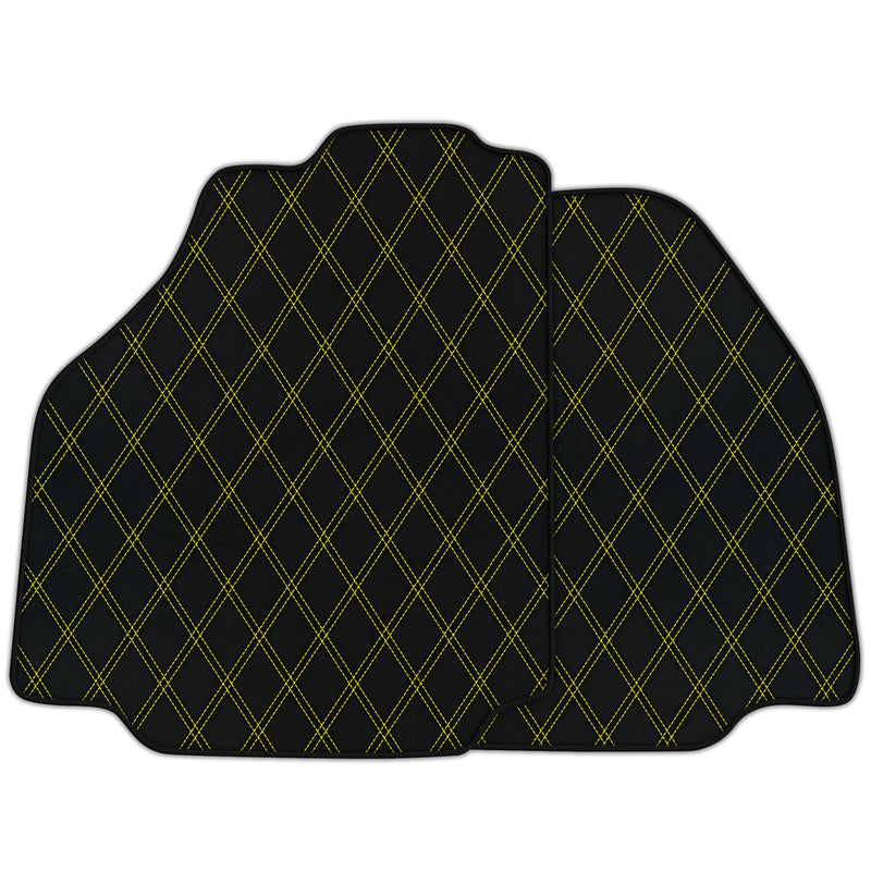 Customizable Leather Floor Mats with Double Diamond Pattern for Ferrari 458 Italia (2009-2015)