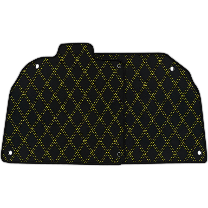 Tapis de sol en cuir personnalisable avec motif double losange pour Lamborghini Aventador SV (2012-2022)