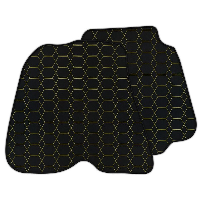 Customizable Leather Floor Mats with Hexagon Hex Pattern for Ferrari F12 Berlinetta (2012-2022)