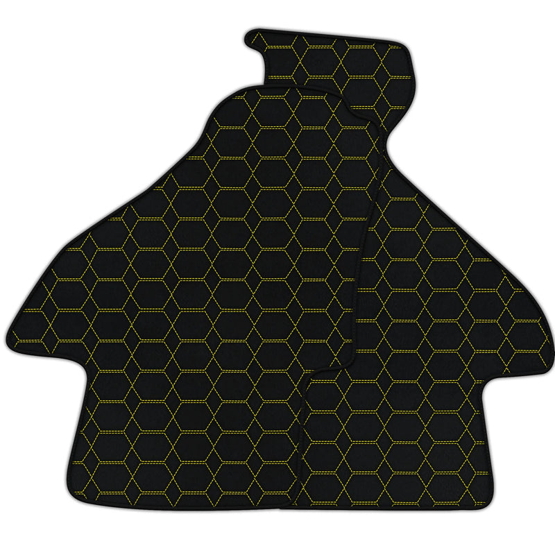 Alfombrillas de coche de cuero personalizables con patrón hexagonal para Ferrari Mondial Coupé (1980-1993)